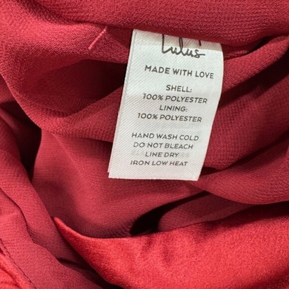 NWT Lulus Dreaming of Elegance Wine Red Satin One-Shoulder Maxi Dress - Picture 8 of 9